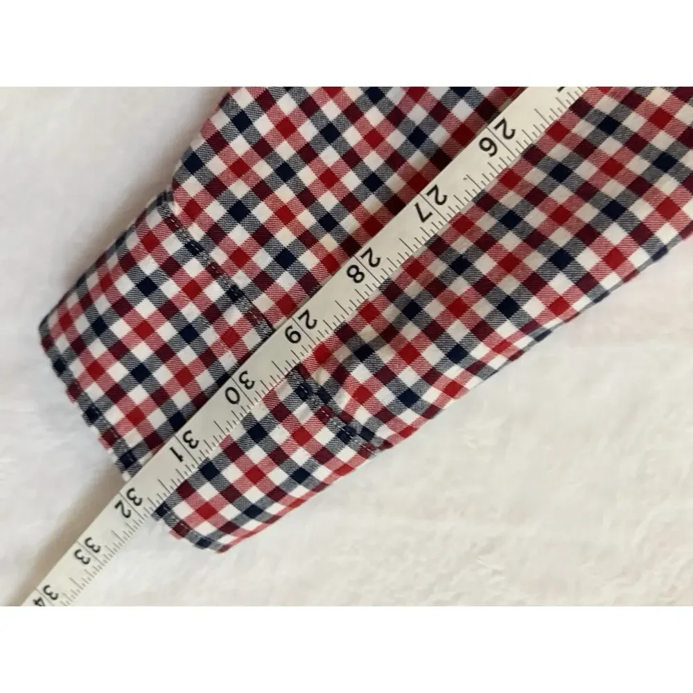 Levi’s Men’s Medium‎ Long Sleeve Shirt Red, White and Blue Gingham